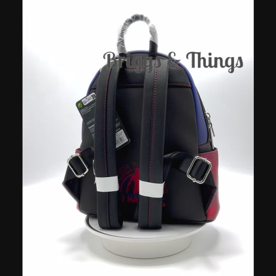 Loungefly Stranger Things Mini Backpack Upside Down Shadows Bag Video