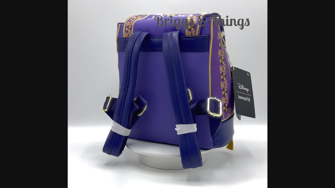 Loungefly Aladdin Magic Carpet Mini Backpack Cave Of Wonders Bag Video