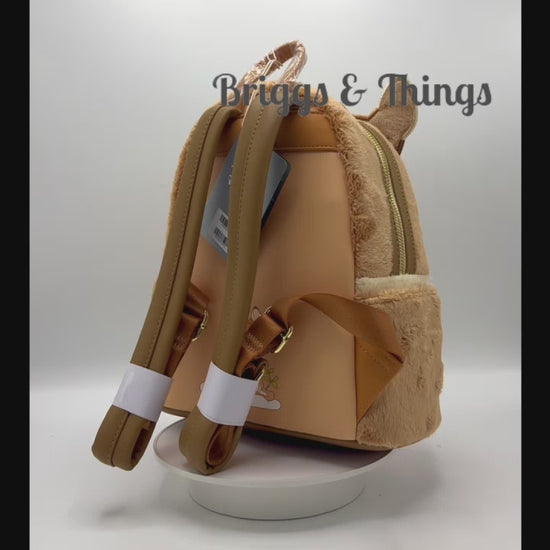 Loungefly Disney Parks Bambi Mini Backpack Plush Cosplay Bag Video