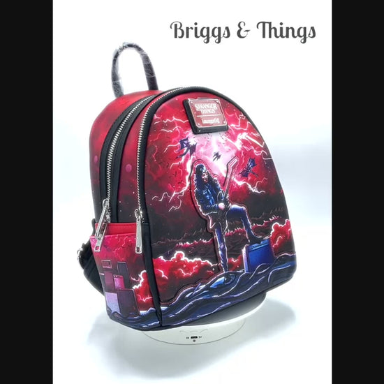 Loungefly Eddie Munson Mini Backpack Stranger Things Bag Video
