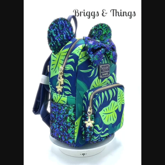 Loungefly Aulani Paradise Vibes Mini Backpack Disney Hawaii Resort Bag Video