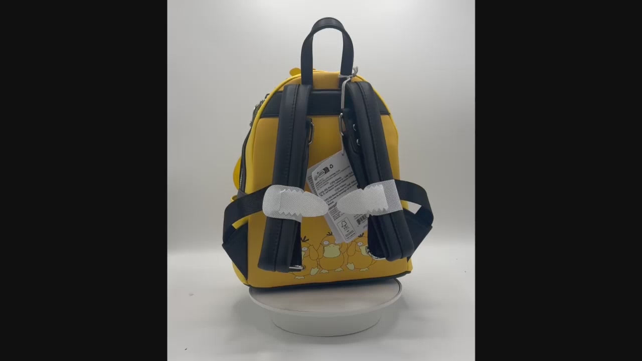 Loungefly Pokemon Psyduck Mini Backpack Cosplay Bag Video