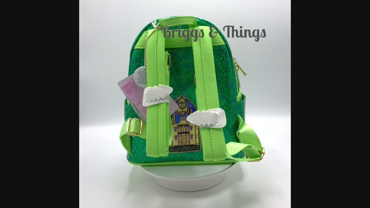 Loungefly Tiana Stained Glass Mini Backpack Disney Princess Bag Video