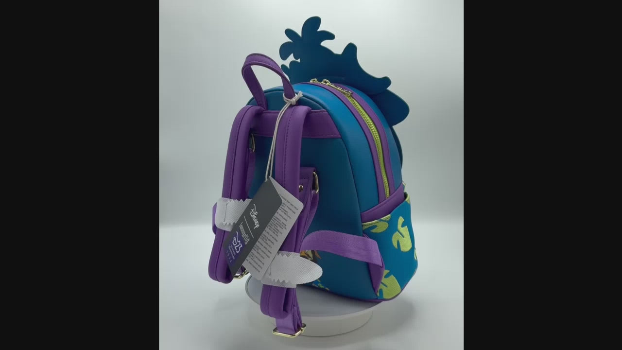 Loungefly D23 Pleakley in Disguise Mini Backpack Lilo and Stitch Bag Video