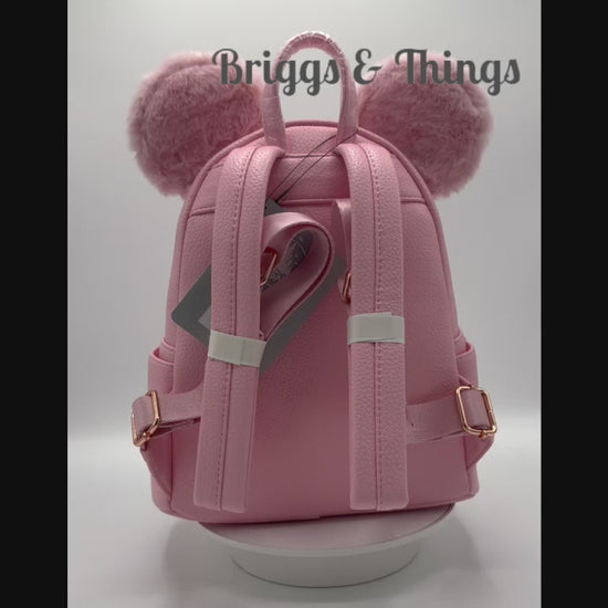 Loungefly Disney Parks Piglet Pink Mini Backpack Minnie Mouse Bag Video