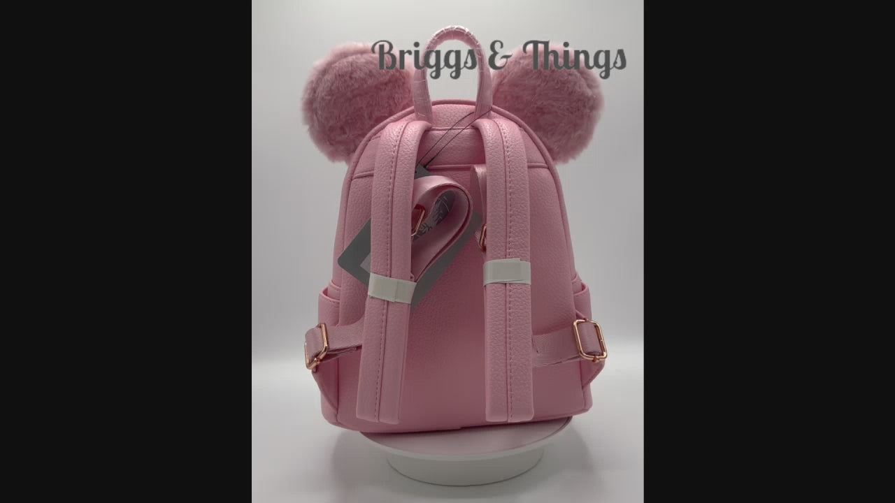 Loungefly Disney Parks Piglet Pink Mini Backpack Minnie Mouse Bag Video