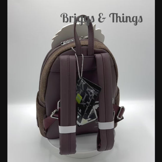 Loungefly Old Carl Fredricksen Cosplay Mini Backpack Pixar Up Bag Video