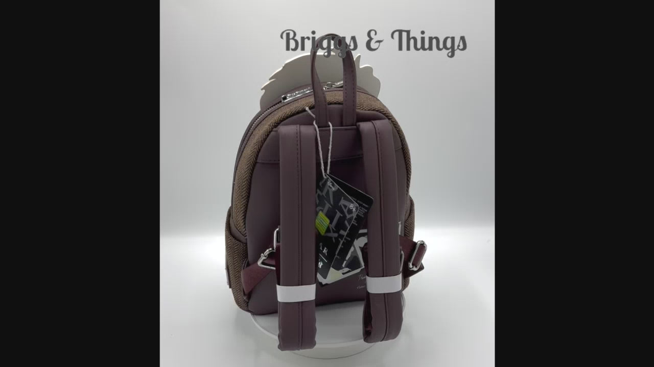 Loungefly Old Carl Fredricksen Cosplay Mini Backpack Pixar Up Bag Video