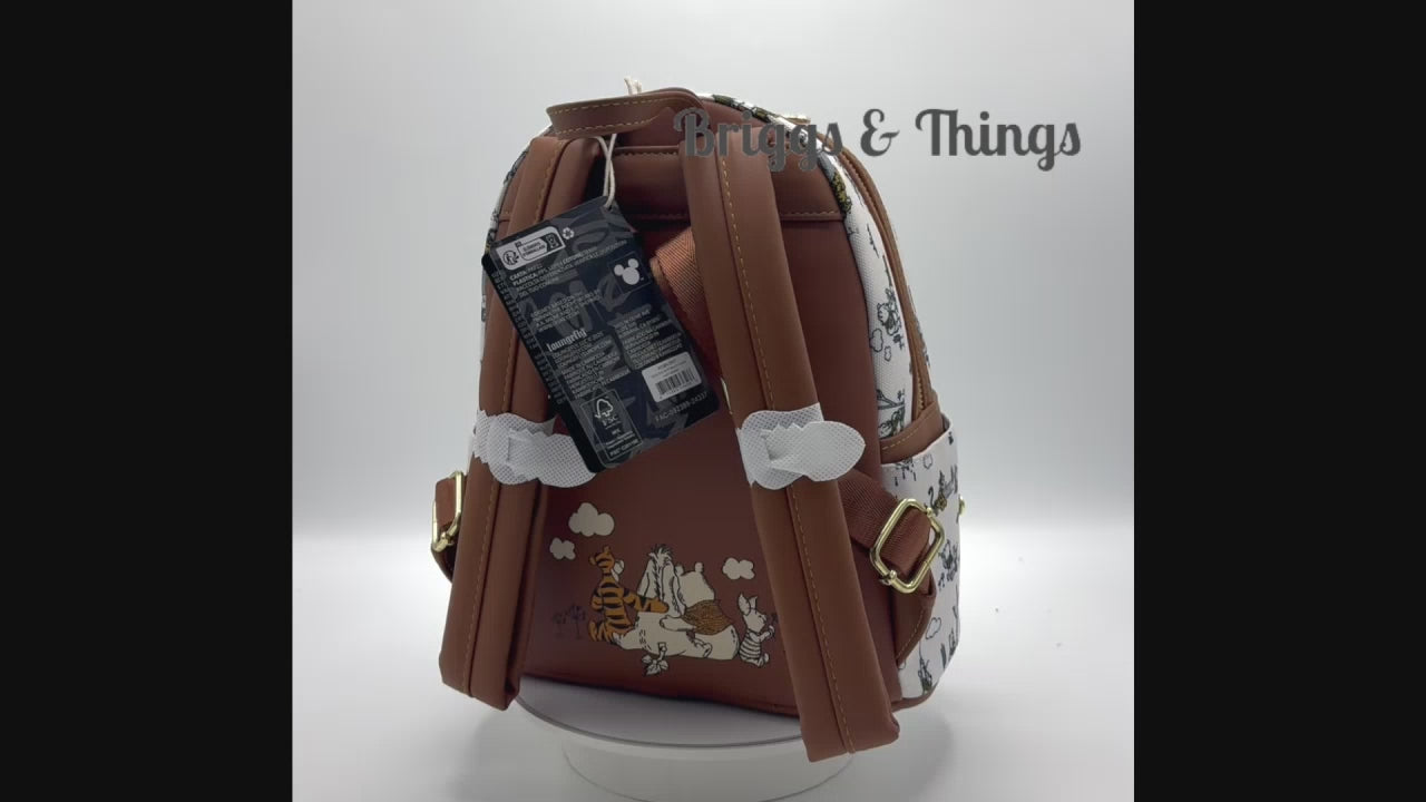 Loungefly Winnie the Pooh Character Balloon Mini Backpack Disney Bag Video