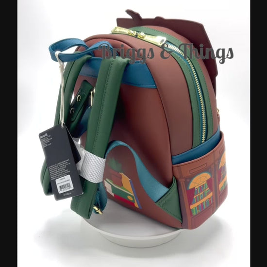 Loungefly Bookstore Mini Backpack Glow in the Dark Bookshop Bag Video