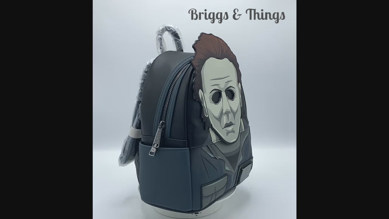 Loungefly Michael Myers Mini Backpack Halloween Mask Cosplay Bag Video