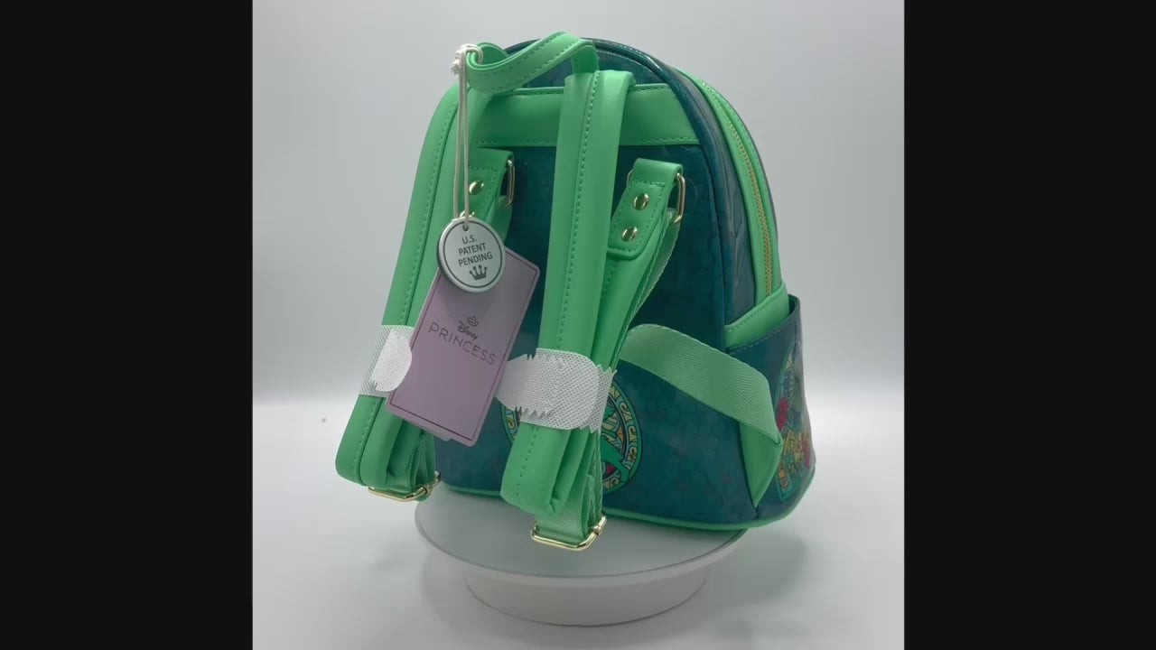 Loungefly Moana Stained Glass Mini Backpack Disney Princess Bag Video