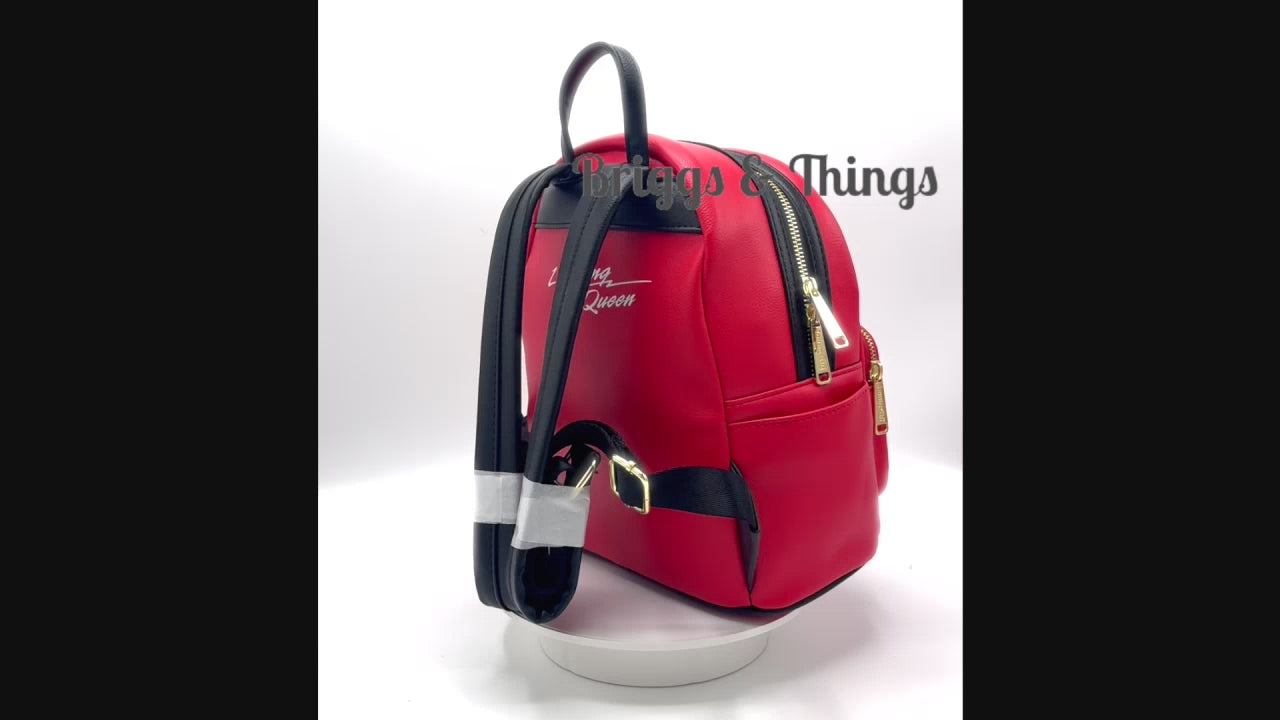 Loungefly Lightning McQueen Cosplay Mini Backpack Pixar Cars Bag Video