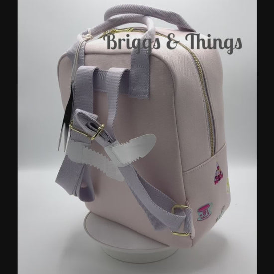 Loungefly Walt Disney World Icons Canvas Mini Backpack Fantasyland Bag Video