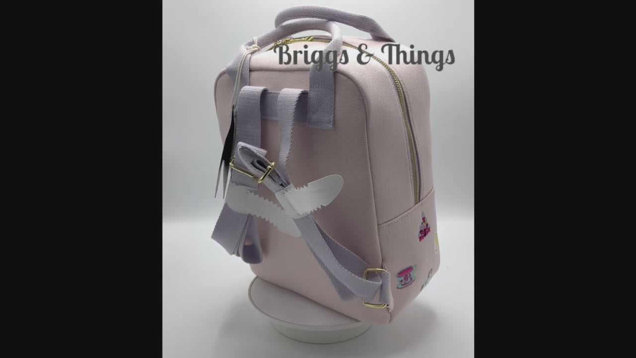 Loungefly Walt Disney World Icons Canvas Mini Backpack Fantasyland Bag Video