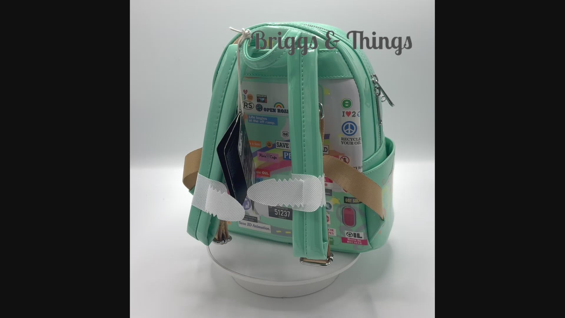 Loungefly Fillmore Mini Backpack Disney Pixar Cars Cosplay Bag Video