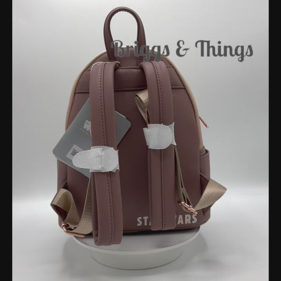 Loungefly Sands of Tatooine Mini Backpack Disney Star Wars Bag Video