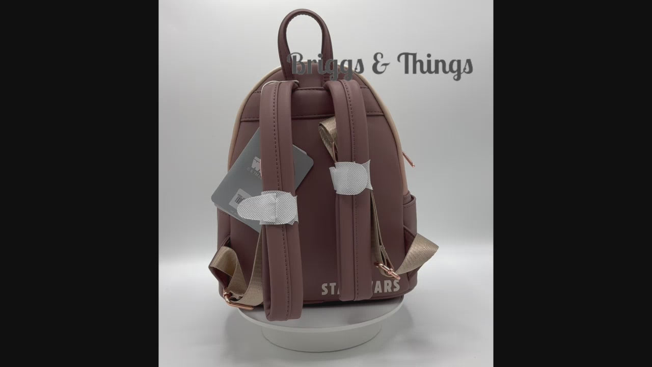 Loungefly Sands of Tatooine Mini Backpack Disney Star Wars Bag Video