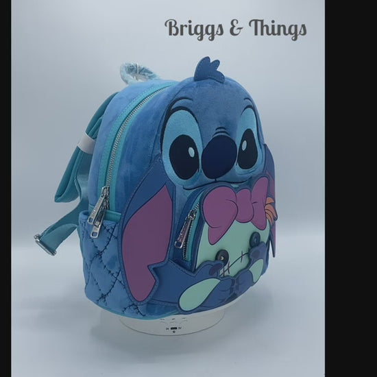 Loungefly Stitch and Scrump Buddy Mini Backpack SDCC Disney Bag Video