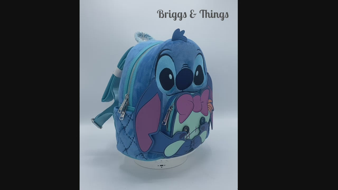 Loungefly Stitch and Scrump Buddy Mini Backpack SDCC Disney Bag Video