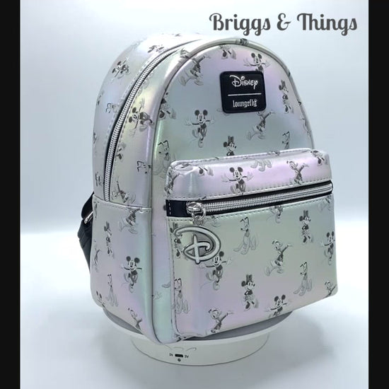 Loungefly Disney 100 Fab 5 Mini Backpack Heritage Sketch Bag Video
