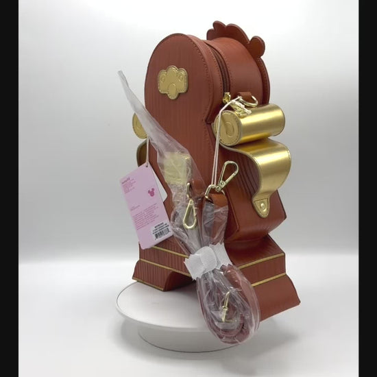 Loungefly D23 Cogsworth Figural Crossbody Bag Beauty and the Beast Video