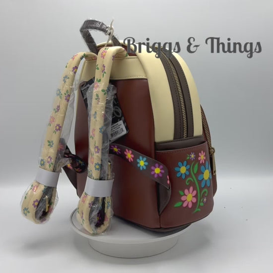 Loungefly Pascal Flower Mini Backpack Disney Tangled Bag Video