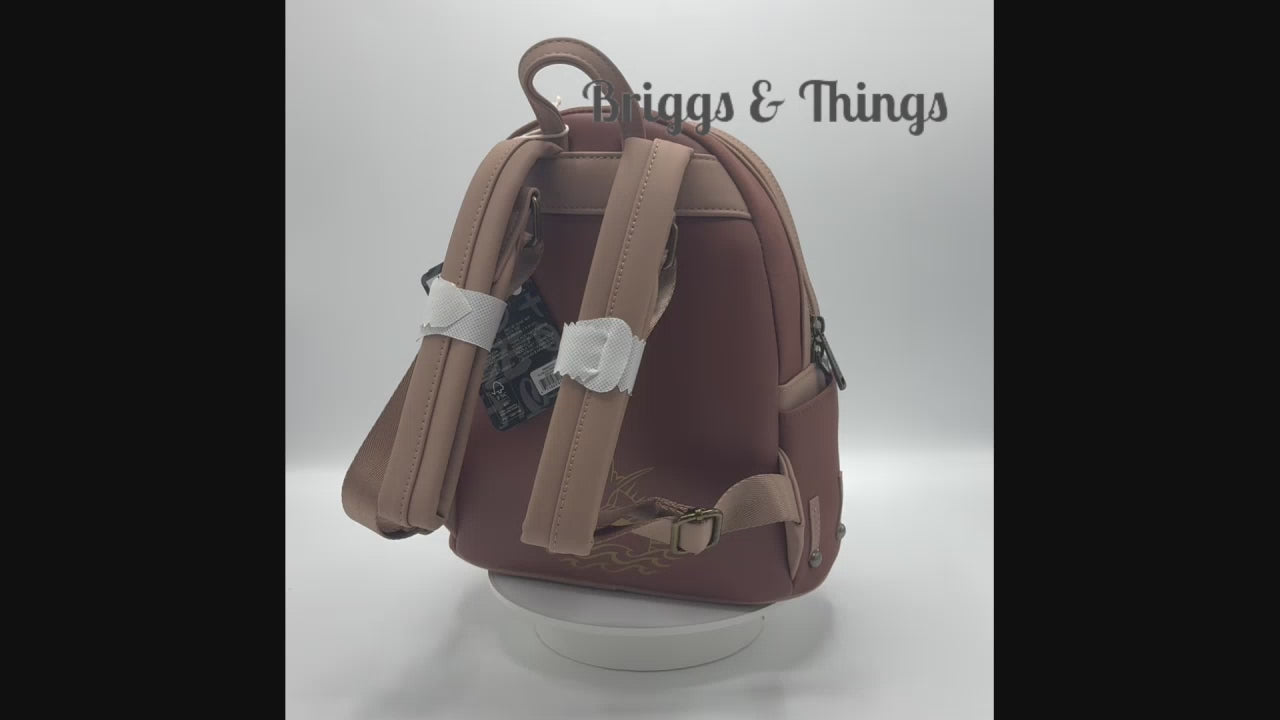 Loungefly Jack Sparrow Cosplay Mini Backpack Pirates of the Caribbean Bag Video