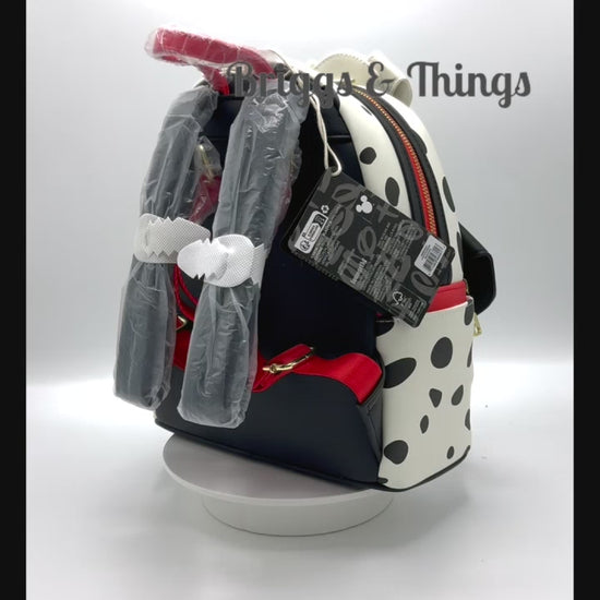 Loungefly 101 Dalmatians Cosplay Mini Backpack Disney Bag Video