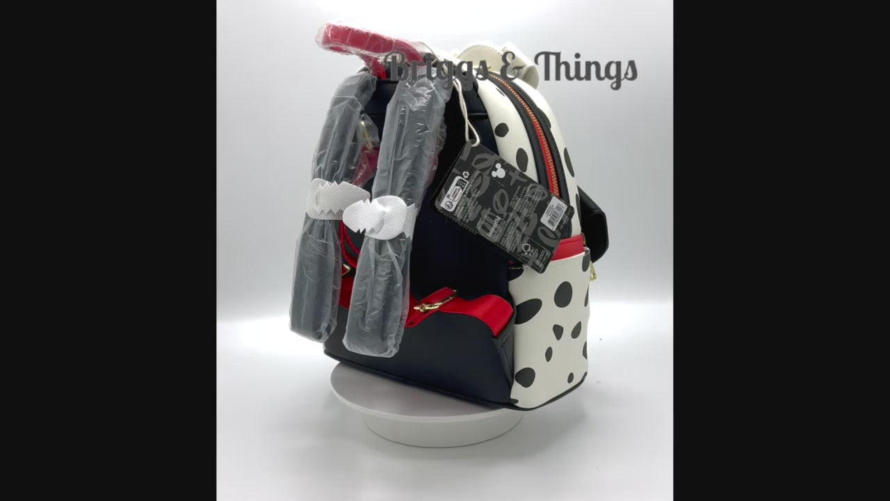 Loungefly 101 Dalmatians Cosplay Mini Backpack Disney Bag Video