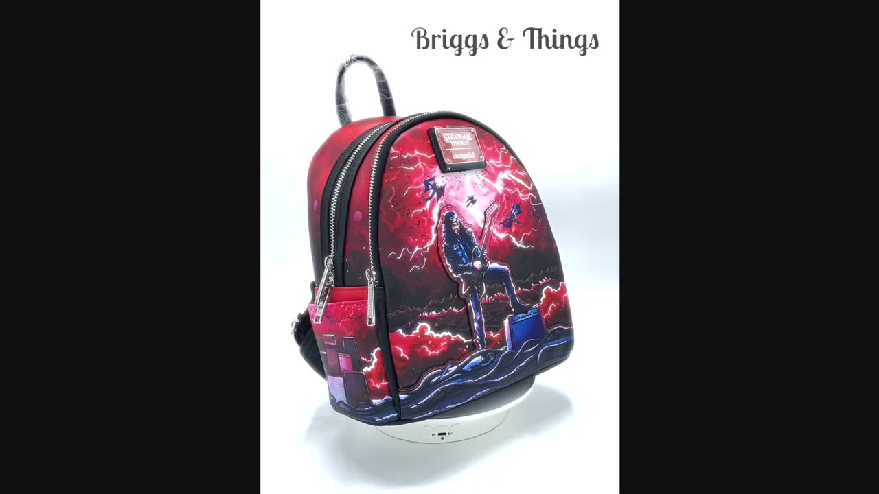 Loungefly Eddie Munson Mini Backpack Stranger Things Bag Video