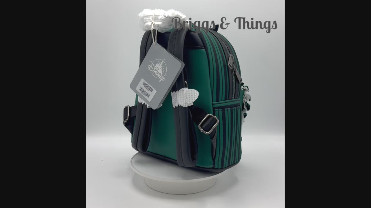 Loungefly Ghost Host Mini Backpack Disney Parks Haunted Mansion Bag Video