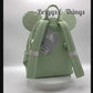 Loungefly Mint Green Sequin Mini Backpack Minnie Mouse Disney Parks Video
