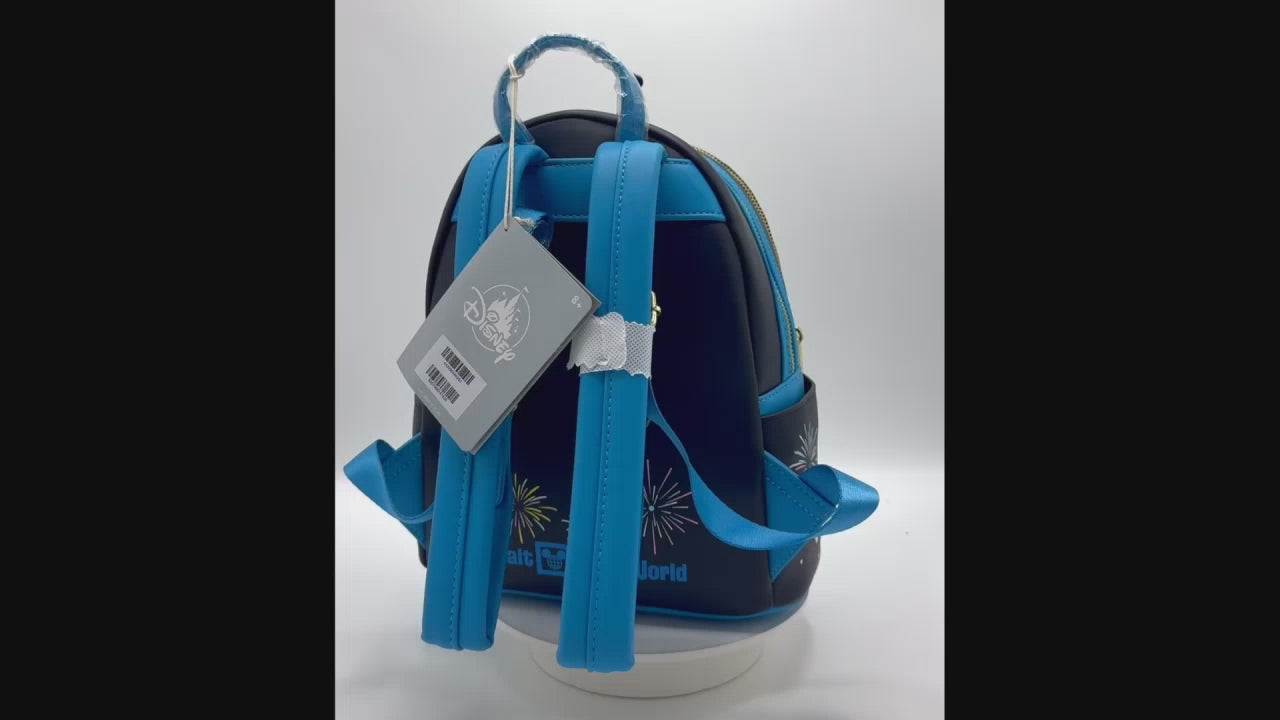  Loungefly Cinderella Castle Light Up Mini Backpack WDW Fireworks Bag Video