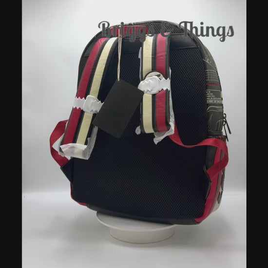 Loungefly Cars Full Size Backpack Pixar Lightning McQueen Bag Video