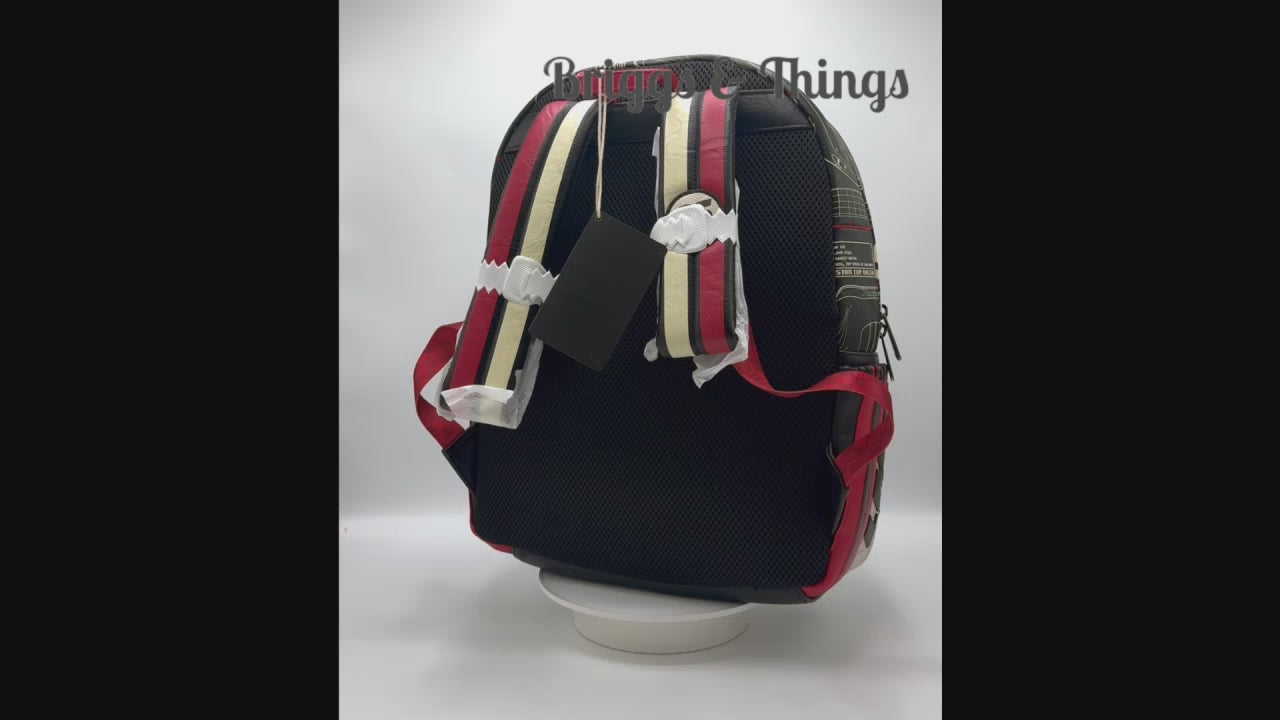 Loungefly Cars Full Size Backpack Pixar Lightning McQueen Bag Video