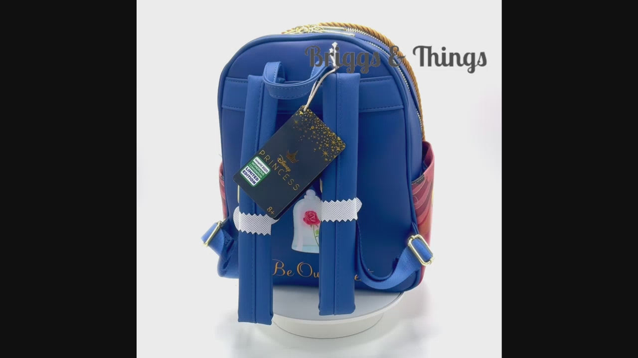 Loungefly Beauty and the Beast Ballroom Mini Backpack WonderCon Bag Video