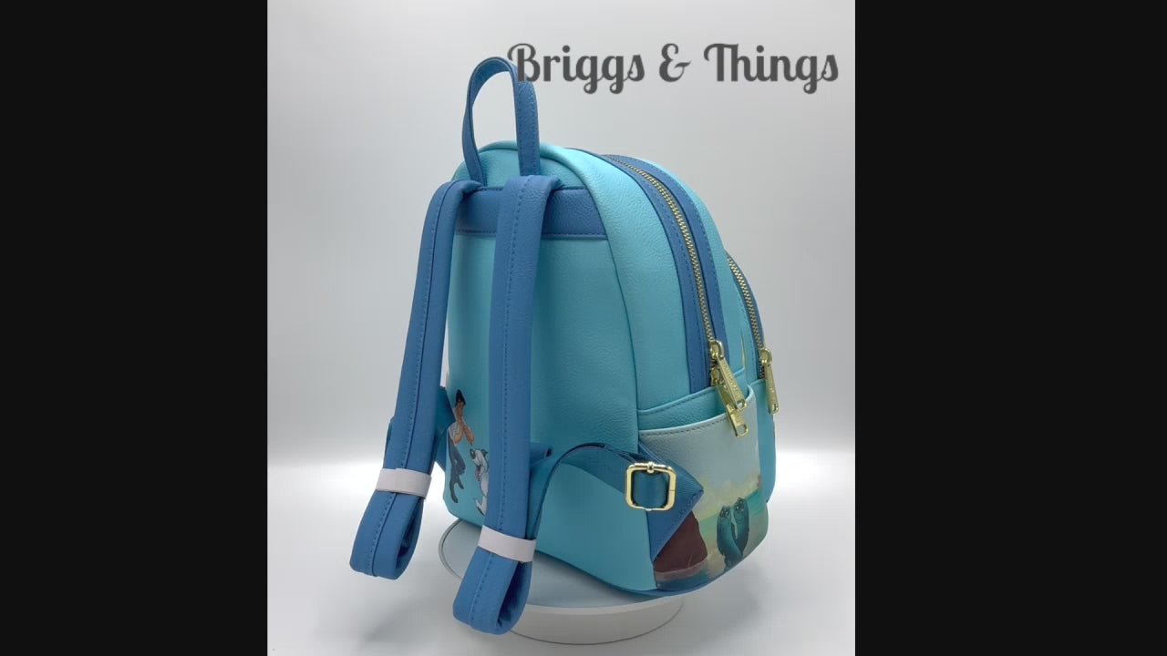 Loungefly Ariel Rock Splash Scene Mini Backpack The Little Mermaid Bag Video