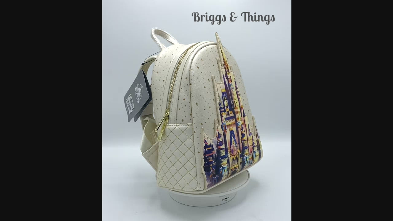 Loungefly Disney Days Mini Backpack Pink Castle Bag Aurora Disneyland Walt  World