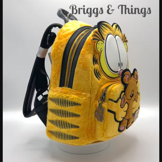 Loungefly Garfield & Pooky Mini Backpack Nickelodeon Plush Cosplay Bag Video