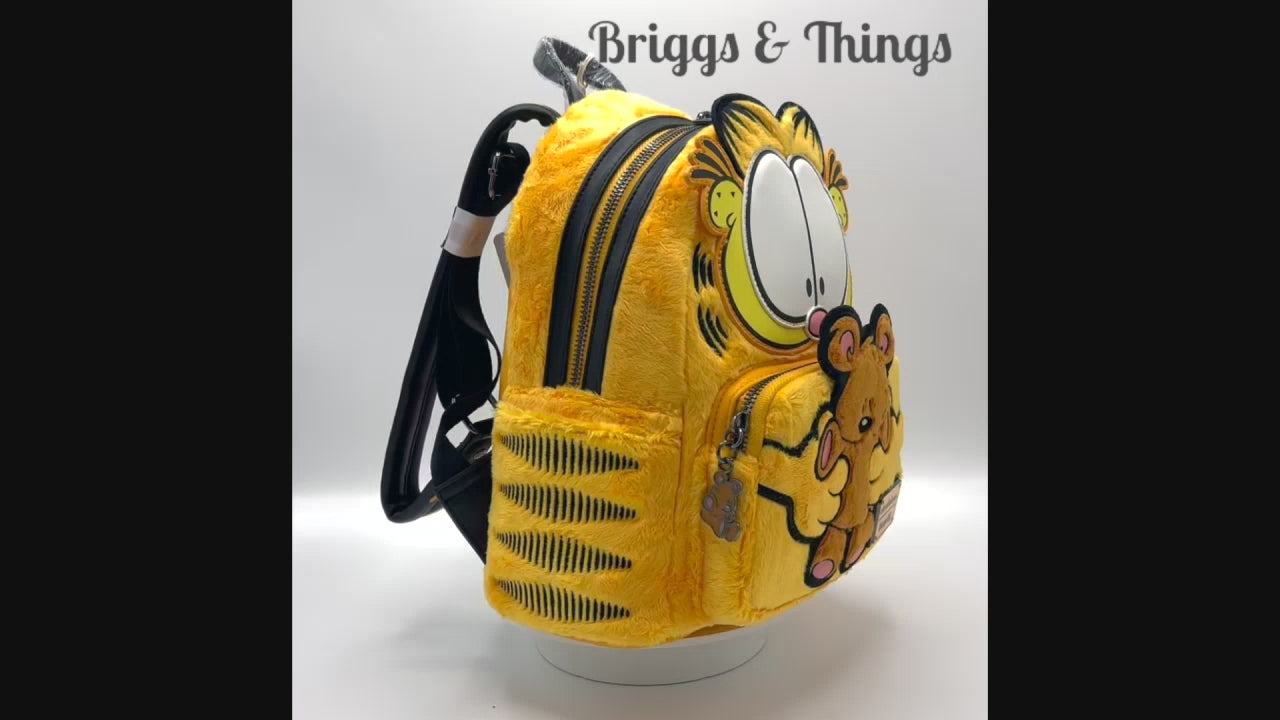 Loungefly Garfield & Pooky Mini Backpack Nickelodeon Plush Cosplay Bag Video