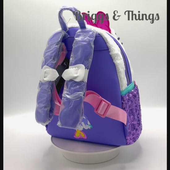 Loungefly Daisy Duck Sequin Mini Backpack Disney 85th Anniversary Bag Video