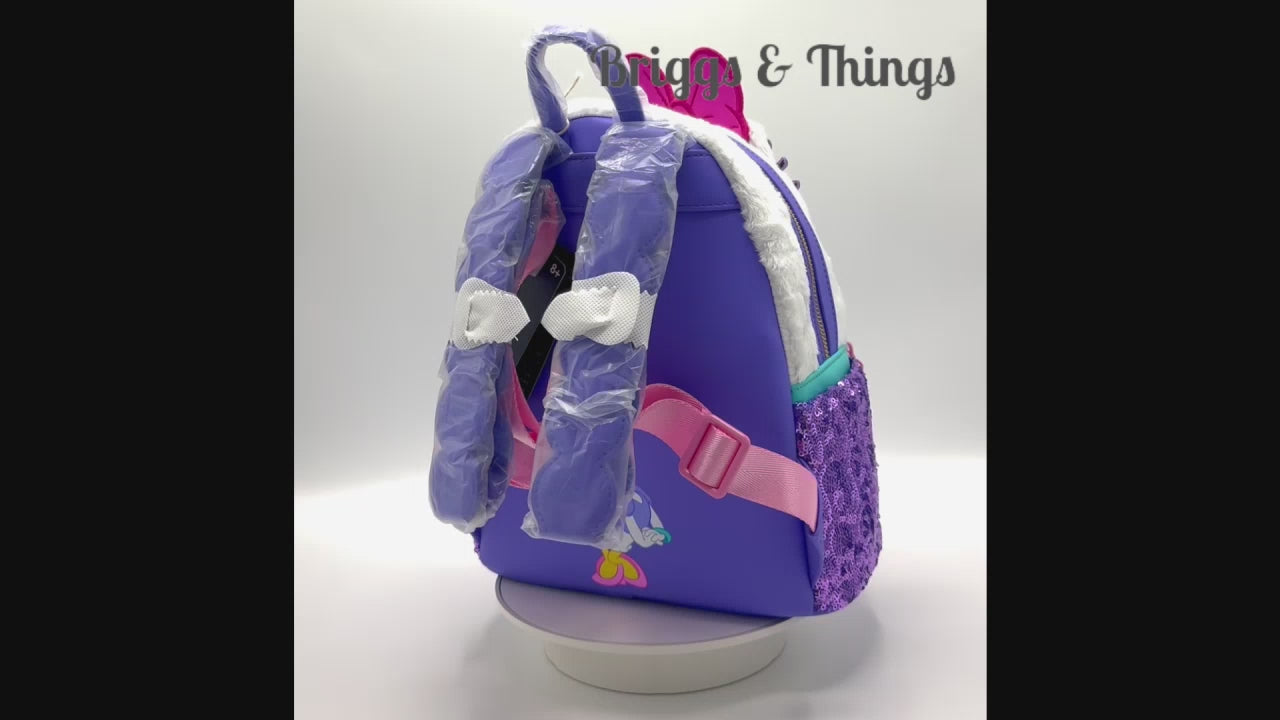 Loungefly Daisy Duck Sequin Mini Backpack Disney 85th Anniversary Bag Video