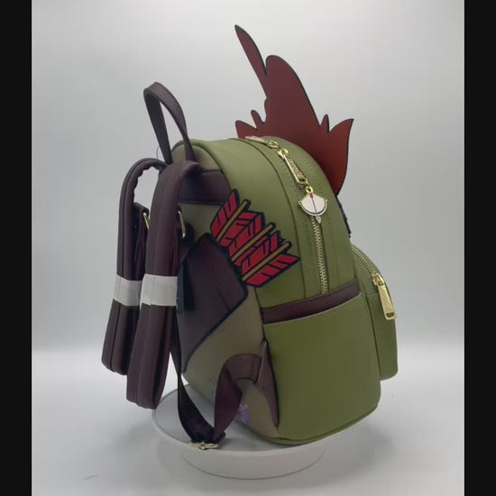 Loungefly Robin Hood Mini Backpack Disney Cosplay Bag Video