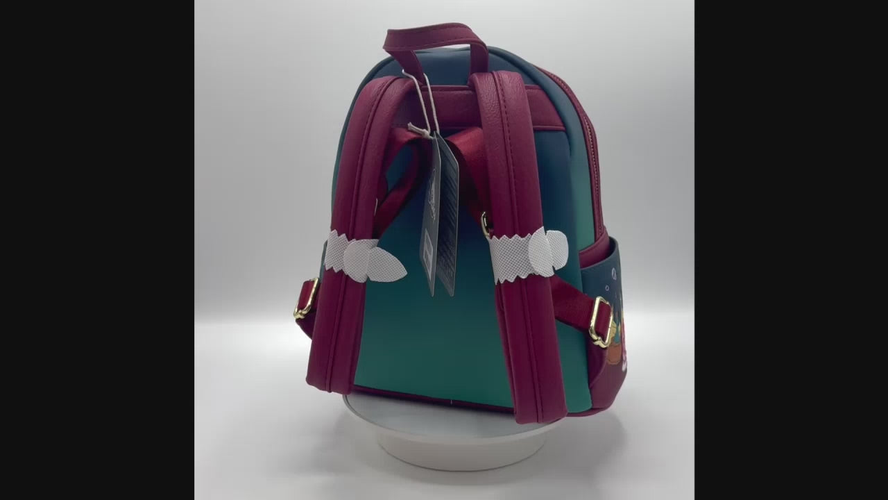 Loungefly Be Our Guest Mini Backpack Disney Beauty and the Beast Bag Video