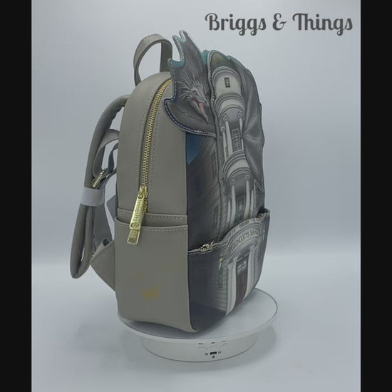 Loungefly Gringotts Mini Backpack Harry Potter Diagon Alley Dragon Bag Video