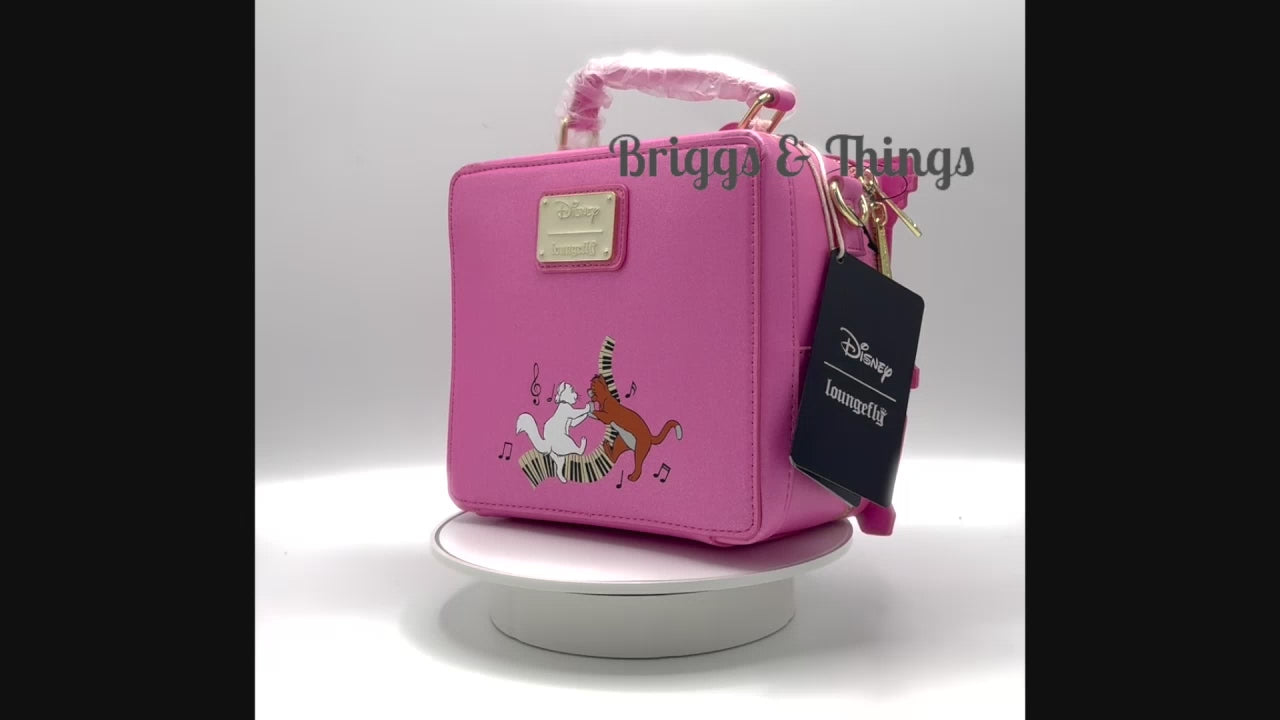 Loungefly Aristocats Piano Crossbody Disney Figural Bag Video