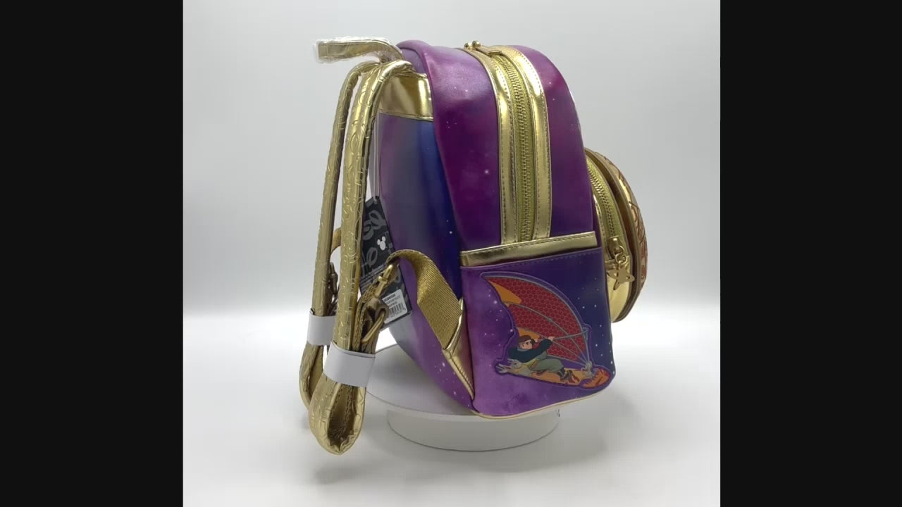 Loungefly Treasure Planet Mini Backpack Disney Jim & Morph Bag Video