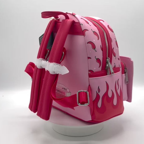 Loungefly Spicy Book Club Mini Backpack Chili Pepper Bag Video
