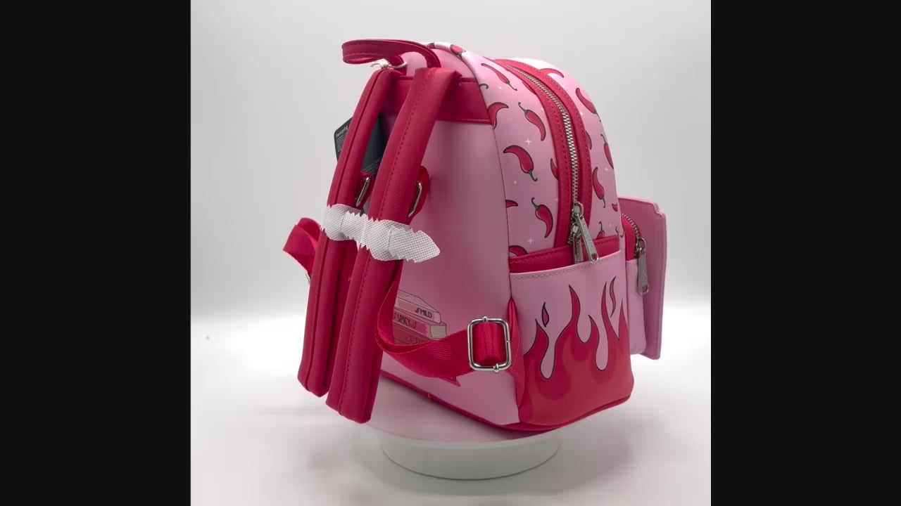 Loungefly Spicy Book Club Mini Backpack Chili Pepper Bag Video